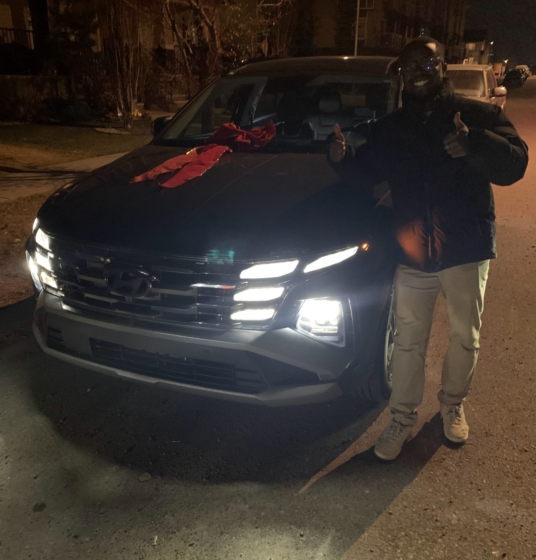 Customer with new Hyundai