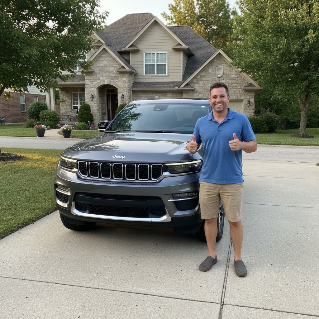 Customer with new Jeep